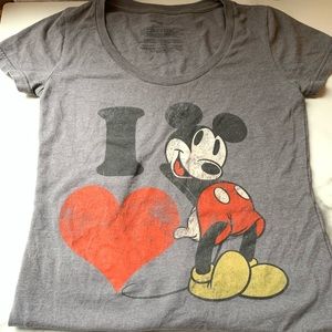 DISNEY MICKEY MOUSE GRAPHIC T SHIRT I LOVE MICKEY